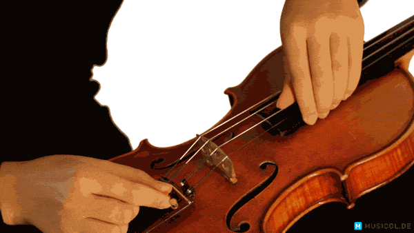 Feinstimmung der Geige animiert